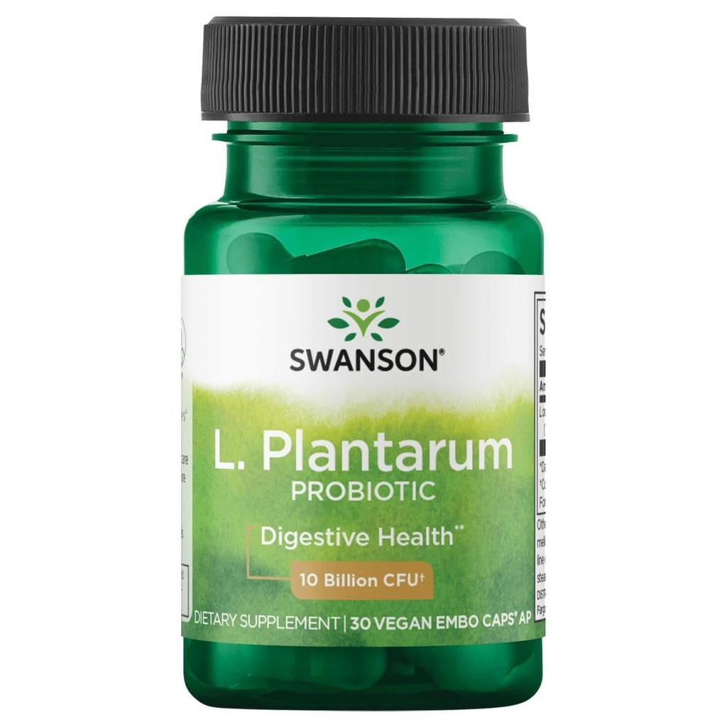 Swanson L. Plantarum - Integratore Digestivo Promuovere la Regolarità di Equilibrio Gastrointestinale & Bowel - Formula naturale per aiutare a ridurre il Bloating - (30 capsule di verdure)