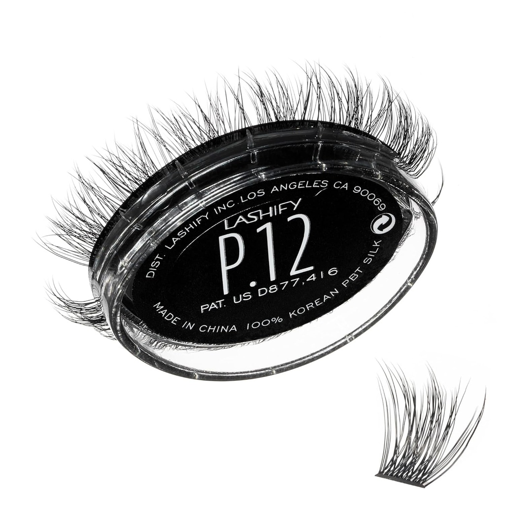 Lashify Plushy 12mm Gossamer Lashes in nero, facile fai da te False Lashes per un Voluminous ancora Look naturale