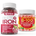 Gommie di ferro senza zucchero+Vitamin B100 Complesso