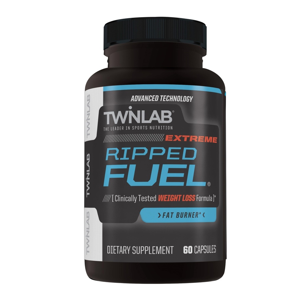 Twinlab Ripped Fuel Extreme - Integratore energetico per supportare la gestione del peso e la salute del muscolo - 60 capsule