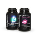 Intelligent Labs 2-in-1 Bundle di MagEnhance Triple Magnesium Complex (Magnesium Threonate Supplement con Mg Taurate e Mg Glycinate) + Glucosamina e Condroitina Joint Care Complex con MSM