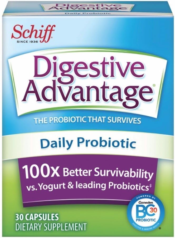 Vantaggio digestivo Probiotico giornaliero, 30 capsule (Pack of 8)