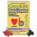 CHILDLIFE ESSENTI Immune & Digestive Support - Probiotici per bambini, Probiotici per bambini e bambini, Probiotici per bambini e bambini, Probiotici per la salute del fegato - Berry naturale, 30 compresse masticabili