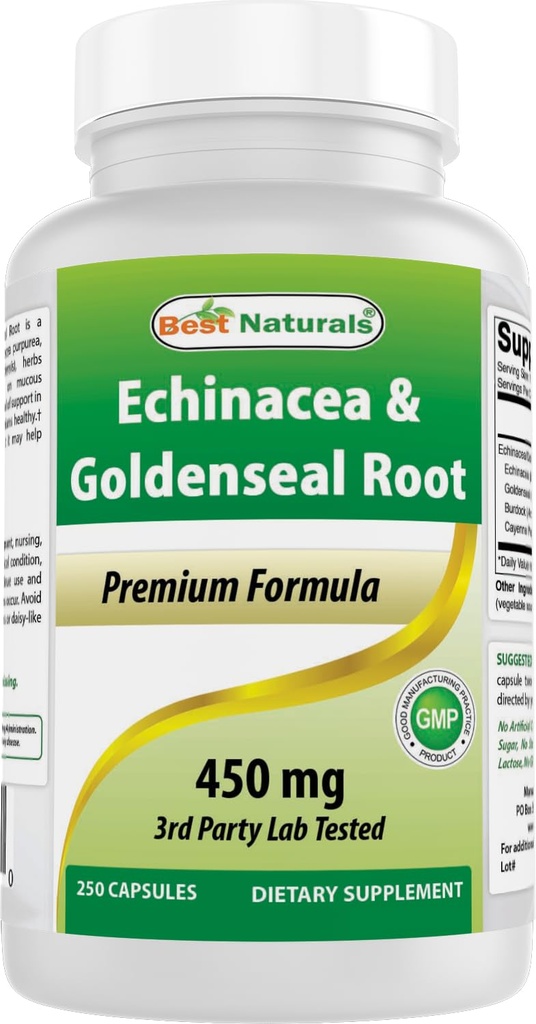 Migliori naturali Echinacea Goldenseal 450 mg 250 Caps