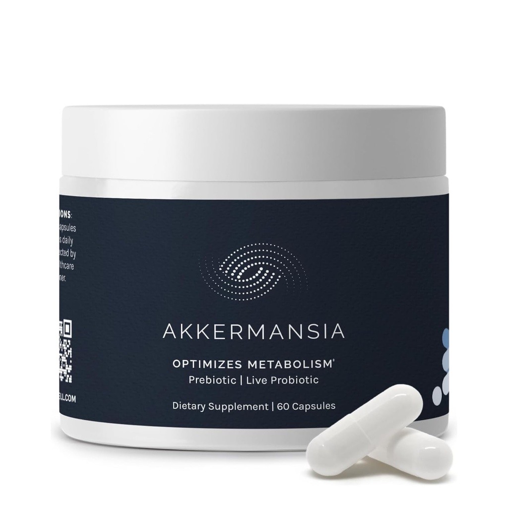 InfiniWell Akkermansia Probiotico per la salute digestiva - Supporto Longevità sana, Immunity & A Balanced Gut Microbiome con Akkermansia Muciniphila Probiotics (60 capsule)