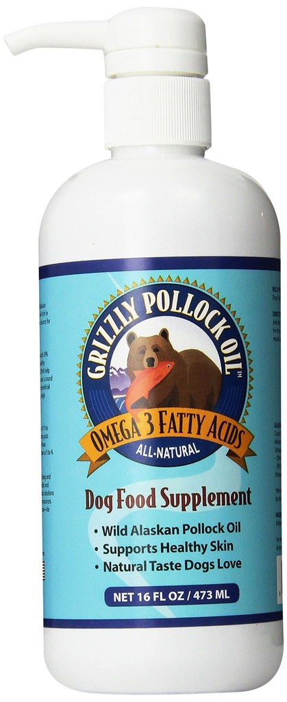 Grizzly Pollock olio cane cibo supplemento, 16 oncia