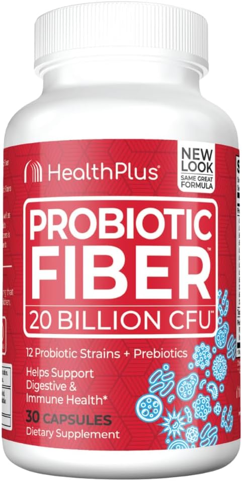 Salute Plus Fibra Probiotica - Integratore alimentare, Detox, 30 Capsule, 30 Serve