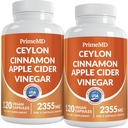 5 in-1 Ceylon Cinnamon Capsule 2355mg - Capsule Aceto di Sidro di Mele con Turmerico, Panax Ginseng e Bioperine (120 Conte, Confezione di 2)