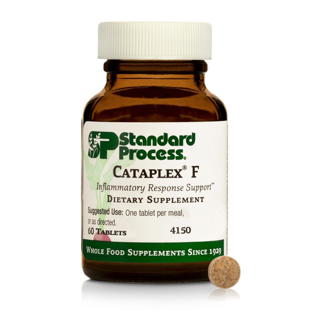 Standard Process Inc. Cataplex F - Integratore alimentare completo, Supporto tiroideo, Metabolismo, Salute della pelle e Salute dei capelli con vitamina B6, Iodio, Olio di semi di lino - 90 compresse