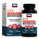FORCE FACTOR Ultra Berberina Assorbimento potenziato, con Ceylon Cinnamon, Dihydroberberine & Chromium, Assorbimento 5X, 2X più lunga durata, Promuovi la massa corporea magra, 60 capsule vegetali