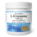 Fattori naturali, Micronized L-Glutamine Bere Mix 5000 mg, Supporta muscoli e funzione immunitaria, 8 Oz