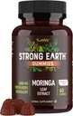 Terra forte - Moringa Gummies 400mg - Super Food Greens Supplemento per l'energia Boost - Natural Multi Vitamin Moringa Oleifera Leaf Extract Gummy, 60 Ct - Tastier Than Pillole o Capsule