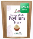 Jiva Organics Whole Psyllium Husk (Isabgol) 1.75 LB (28 Oz) Jumbo Bag - Non-GMO, Non aromaed - Keto Friendly, Fibra solubile
