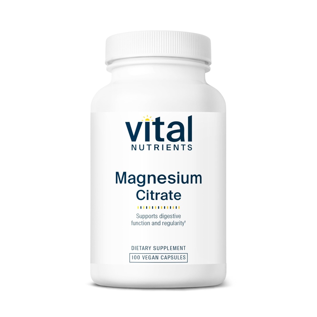 Vital Nutrients Magnesium Citrate 150mg | Promuove il rilassamento | Supporta sonno, Bone, Cuore, Muscolo, Rene, & Nerve Salute* | Vegan Supplemento | Gluten, Latticini, Soia Free | 100 Capsule