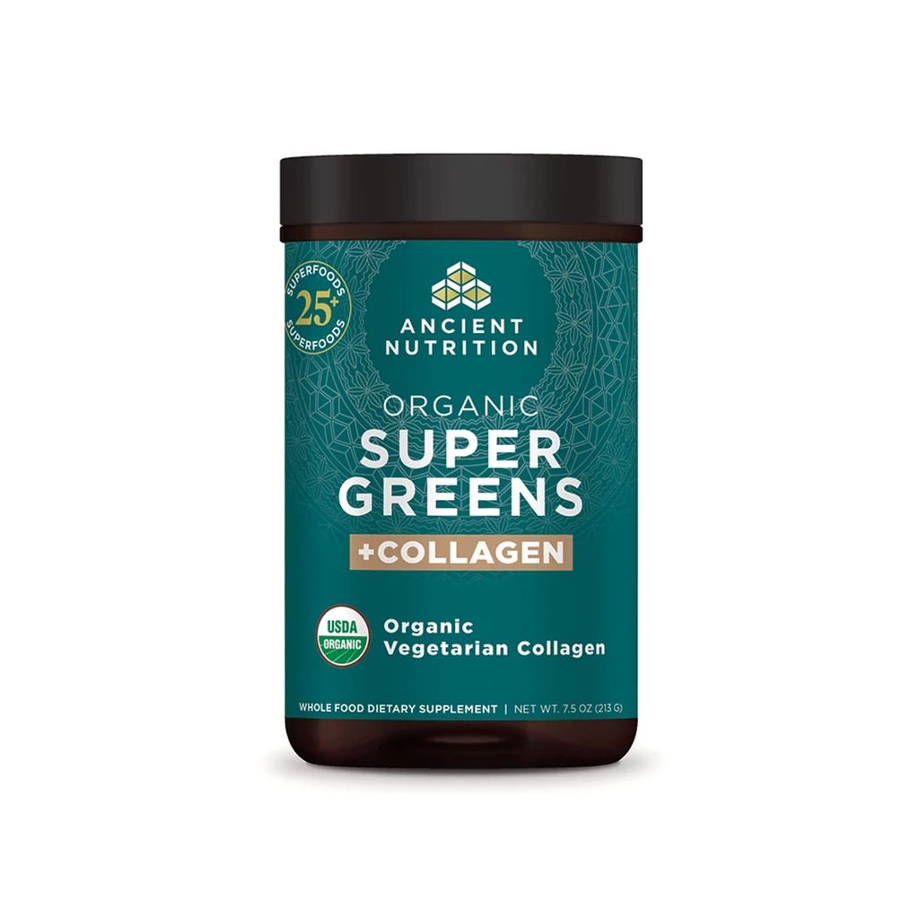 Antica Nutrizione Superverdi Polvere, Polvere Superfood Organica con Collagene, Realizzata con frutta reale, verdure e erbe, per il supporto digestivo ed energetico, 25 Serve, 7.5oz