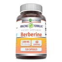 Incredibile Formulas Berberine 1000mg Per Serving 120 Capsule Supplemento | Non OGM | Gluten Free | Made in USA