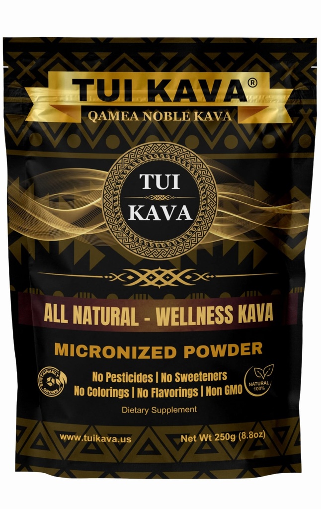 PREMIUM WELLNESS KAVA - MICRONIZED Noble Kava 250g (8.8oz) - Trial/Travel Size | Molto testato | Tutto Rilassamento Naturale | Aumentare la messa a fuoco | Supporto Mood/Sleep | Stress Relief | NO STRAINING
