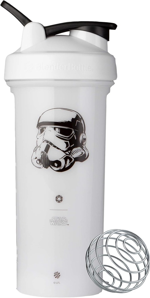 BlenderBottle Star Wars Shaker Bottiglia Serie Pro Perfetto per Protein Shakes e Pre Workout, 28 once, Stormtrooper