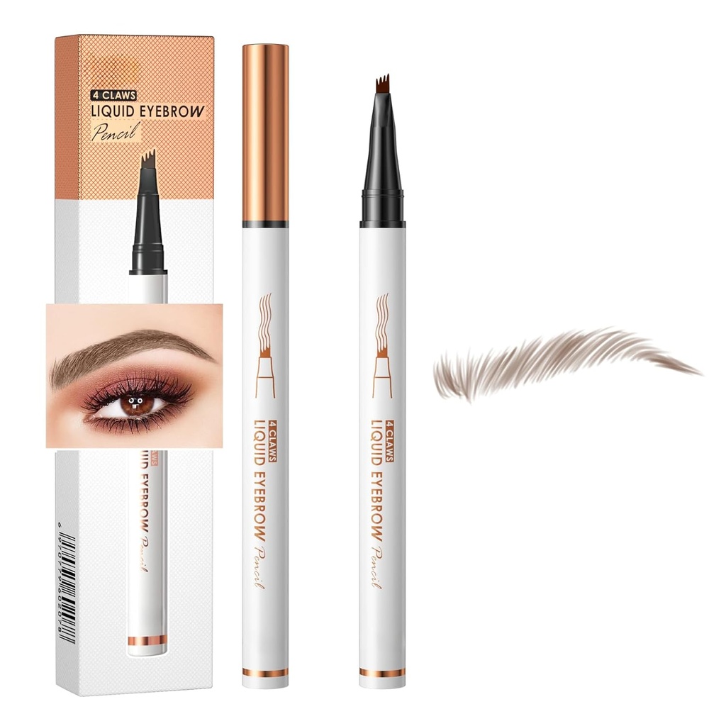 Q707 4 Matita Precise Brow Pen – Matita per sopracciglio impermeabile a lunga durata per le Brows naturali e distese – Facile da usare, Adatto per tutti i livelli di abilità (2 #CaffÃ ̈ scuro)