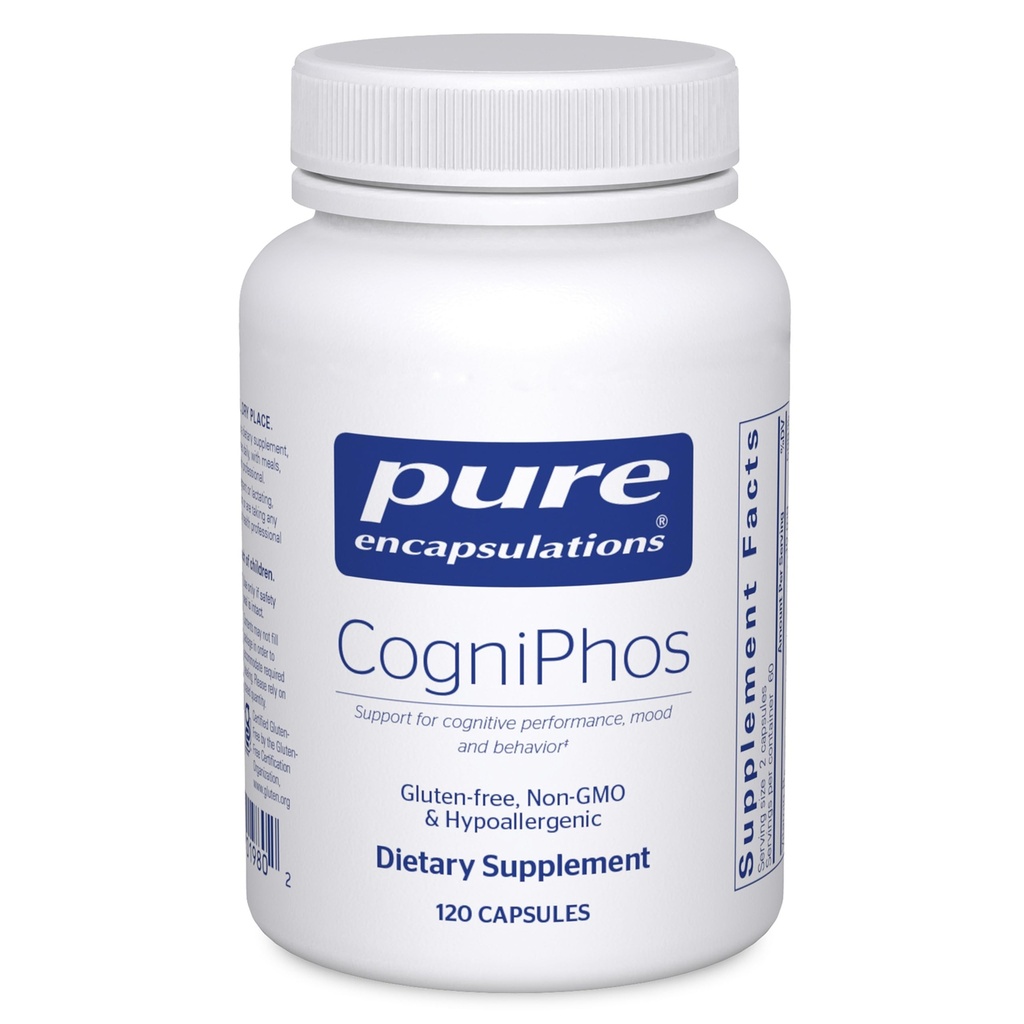 Pure Encapsulations CogniPhos | Supporto neuronale per prestazioni cognitive e comportamento | 120 capsule