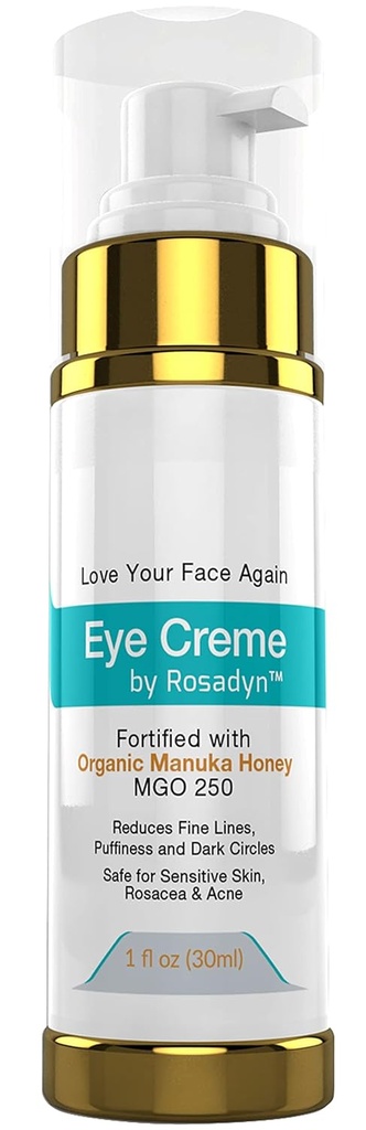 Eye Cream w/Manuka Honey MGO250 Riduce Puffiness, Fine Lines e Dark Circles