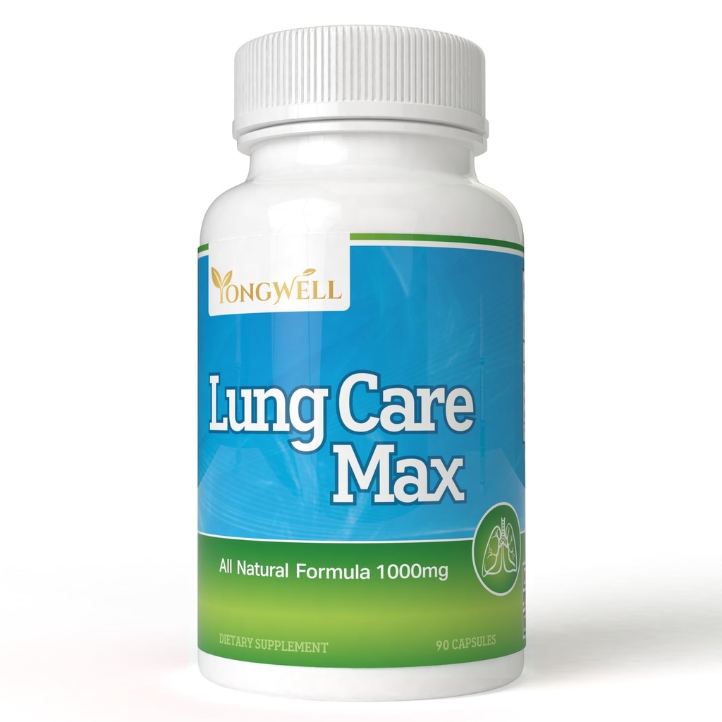 Cura dei polmoni Max, Formula speciale antiossidante con Ginseng americano, Bee Propolis e Royal Jelly (90 capsule)