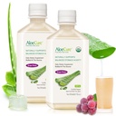 AloeCure USDA Organic Aloe Vera Juice Grape Flavor, fatto entro 12 ore di raccolto - Pure Aloe Vera Digestive & Immune Health Supplement, aiuta a mantenere l'acidità di stomaco bilanciata, 16.7oz x 2 Btls