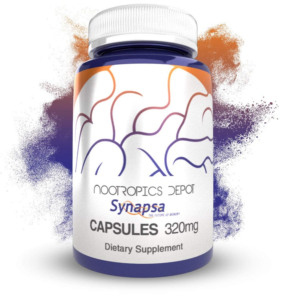 Nootropics Depot Synapsa Bacopa Monnieri Capsules | 320mg | 180 Count | Estratto di pianta intera | Ayurvedic Herb | Adaptogen Supplemento | per migliorare l'apprendimento, la memoria e le prestazioni mentali