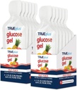 TRUEplus Glucose Gel Pouch, Frutta Punch Flavor, 15g Carboidrati ad azione rapida, Grasso Libero, Gluten Free, Quick Support for Low Blood Sugar and Energy, 12 Pack