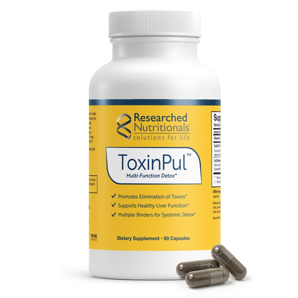 ToxinPul Binder & Detox Cleanse Support - Acido Humico, Acido Fulvico, Cilantro, Radice di Dandelion & Chlorella per aiutare Supporta la rimozione sana della tossina (90 capsule)