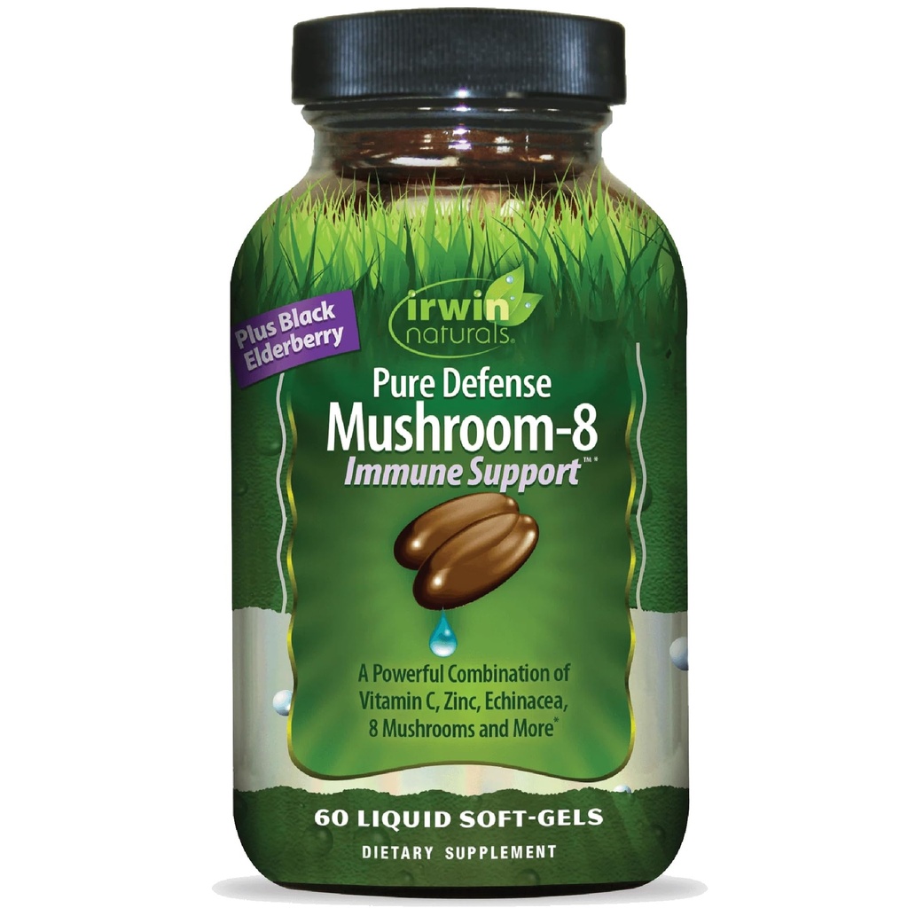 Irwin Naturals Pure Defense Mushroom-8 Supporto immunitario 60 Sgels