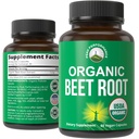 USDA Organic Beet Root Vegan Capsule. Beets Succo Polvere Super Food Pills 1200 mg. Nitric Oxide Energy Boosting Beetroot Extract Capsules. Supplemento di supporto del polifenolo per le donne e gli uomini