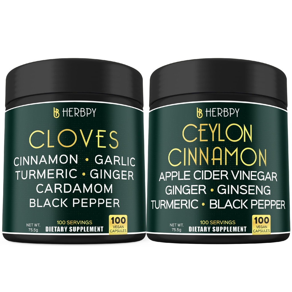 Bundle 7in1 Cloves Supplemento & 6in1 Premium Ceylon Cinnamon Integratori