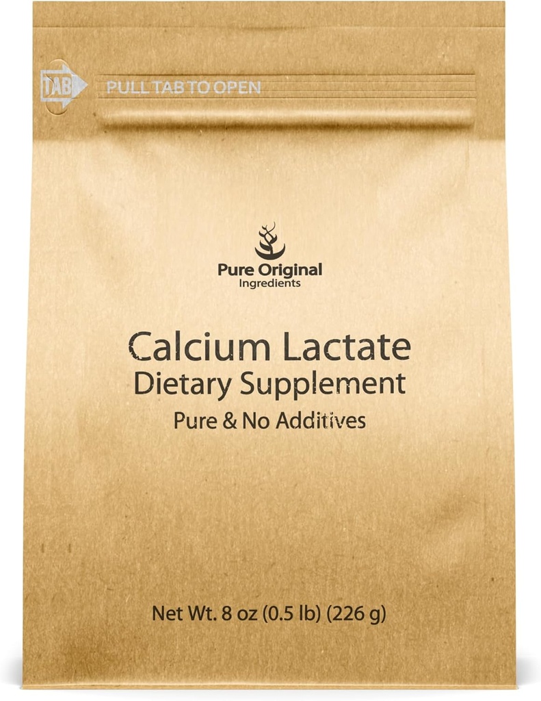 Ingredienti originali puri Lattato di calcio (8 oz) Integratore di calcio, Electrolyte