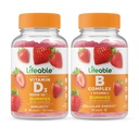 Vitamina vitale D 5000 IU + B Complex, Gummies Bundle - Grande degustazione, Integratore di vitamina, Senza glutine, OGM Free, Gomma masticabile