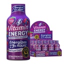Vitamin Energy Mood+ Extra Strength Energy Shot Tropical Berry 12 Pack, 260mg Natural Caffeine, B-Vitamins, Rhodiola, Camomilla, Mood & Energy Support, Zero Sugar, Gluten-Free, Vegan, 1.93 fl oz