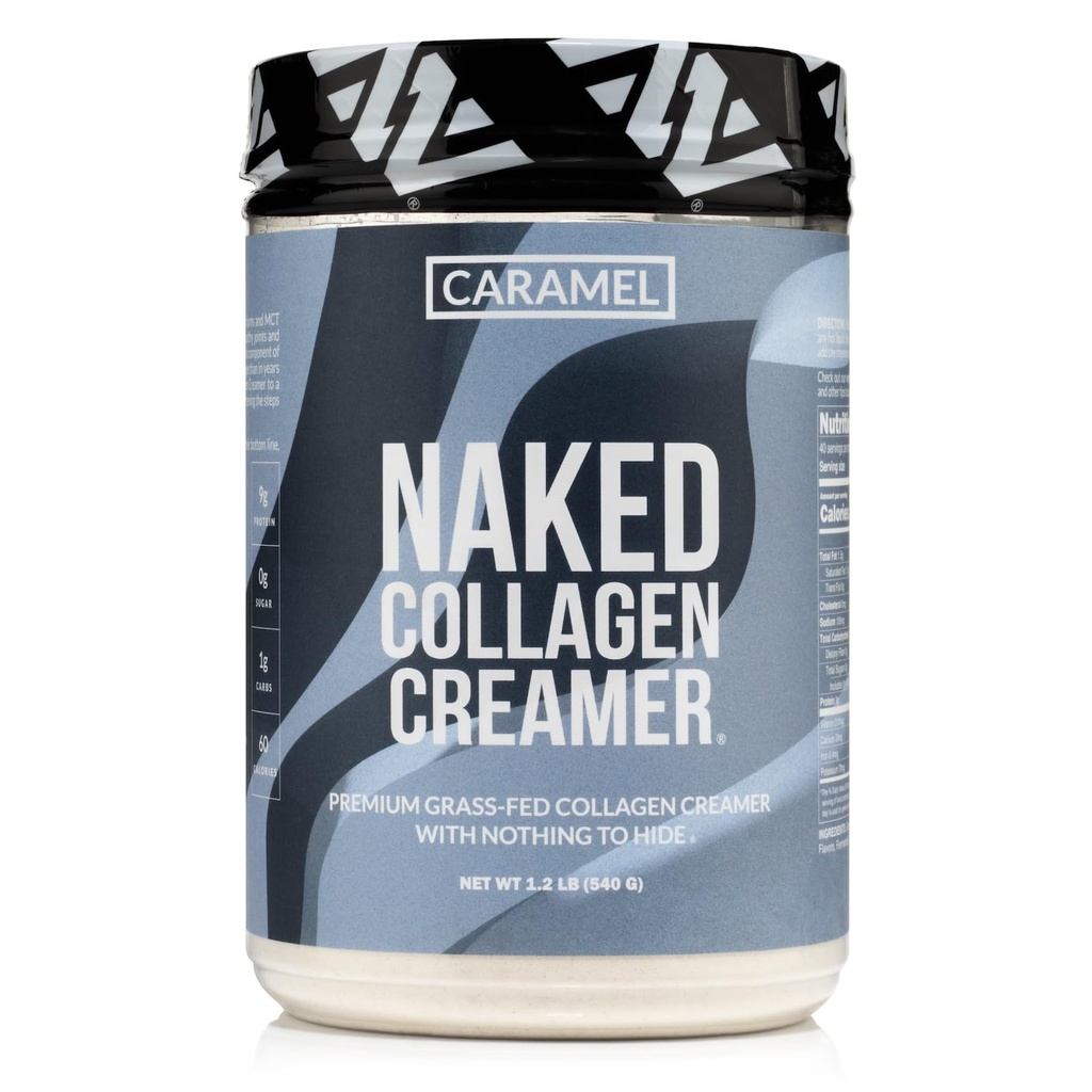 Naked Collagen Coffee Creamer - Caramel Collagen Creamer For Coffee - Dairy-Free, Gluten-Free, GMO-Free - Support Hair, Skin e Nails - 40 Servings