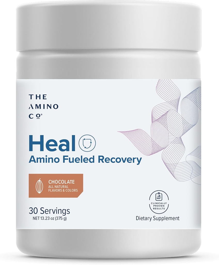 L'Amino Co. - Guarigione - Post Workout Recovery Drink con Pure Eaa Amino Acid Formula - Creatina Monoidrato Polvere per Efficient Muscle Repair, Vegan e Keto-Friendly con Cioccolato Flavor - 13.23oz.