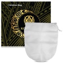 Koa Kava Traditional Kava Strainer - Food-Grade Nylon Bag for Root Powder - 100 Micron Mesh With Drawstring - Strong Reusable 10 x 12 Inch