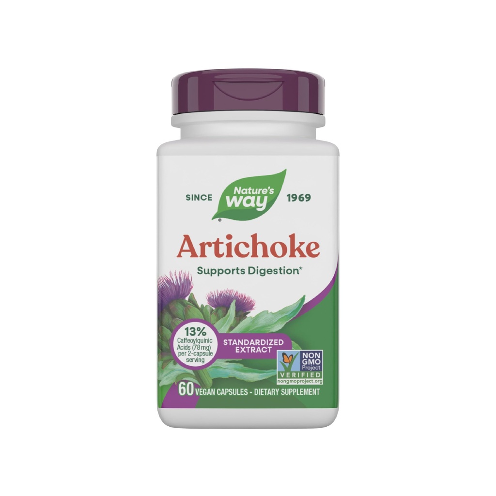 Nature's Way Artichoke, Digestion Support*, Progetto Non OGM verificato, Vegan, Senza Glutine, 60 capsule (Packaging May Vary)