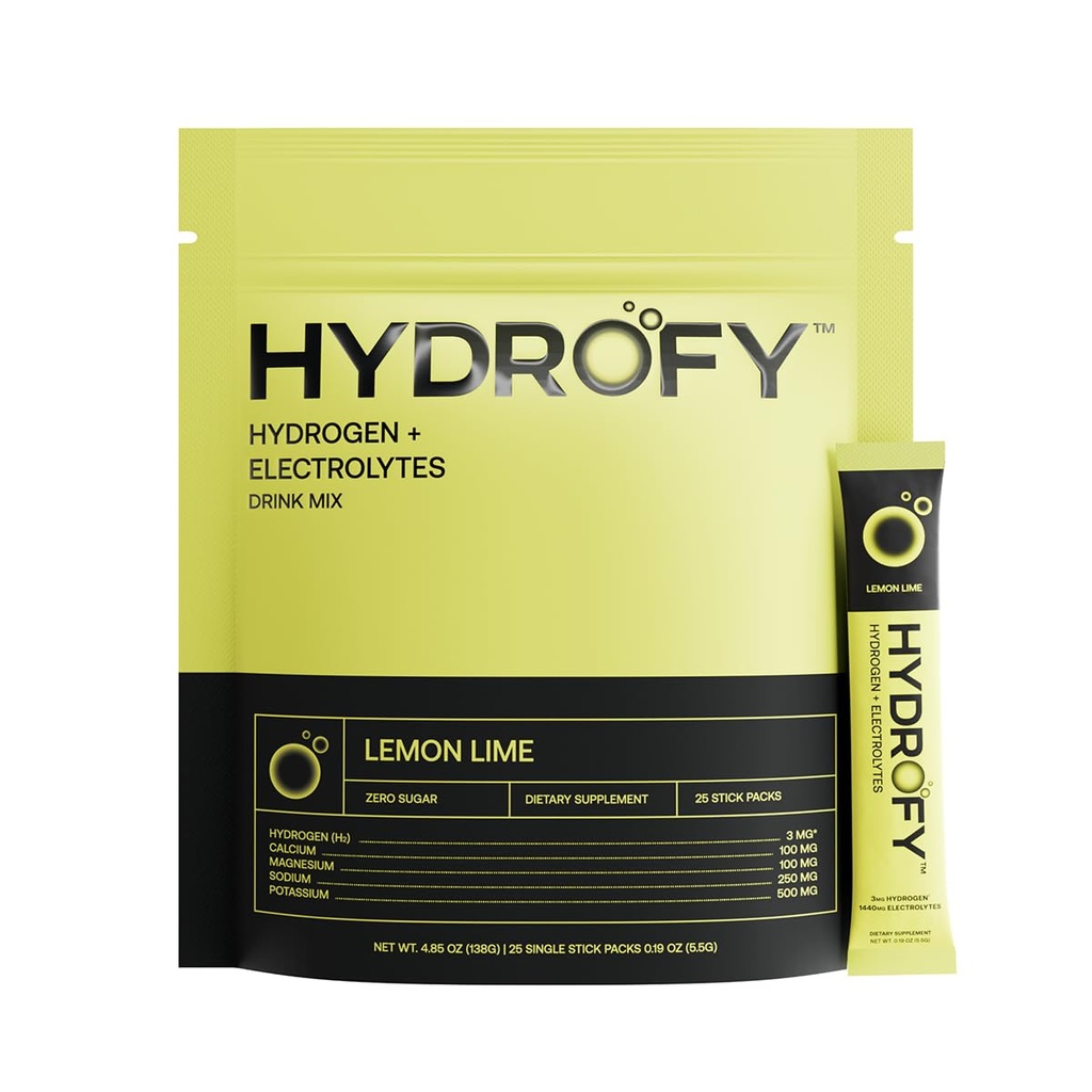 Idrogeno idrogeno + elettroliti Bere Mix | H2 Idratazione Packets con idrogeno molecolare, sodio, potassio, magnesio, calcio e minerali | No Sugar | Lime limorale | 25 ct