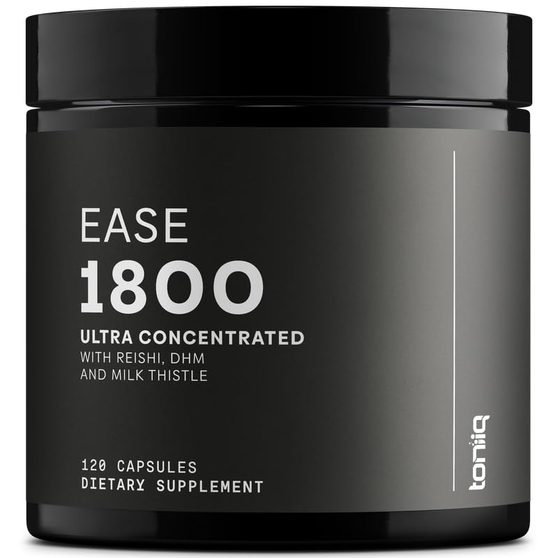 Toniiq Ease con DHM - Supporto completo del fegato per una notte fuori - 120 capsule - 50x Super Concentrated Extract