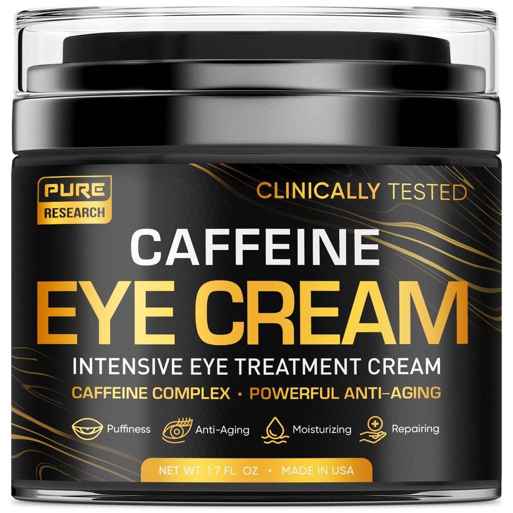 Caffeina Eye Cream per Anti invecchiare, Cerchi Oscuri, Borse, Puffiness. Grande sotto la pelle dell'occhio + l'attaccatura del viso, il trattamento dell'ascensore dell'occhio per gli uomini e le donne 1.7oz