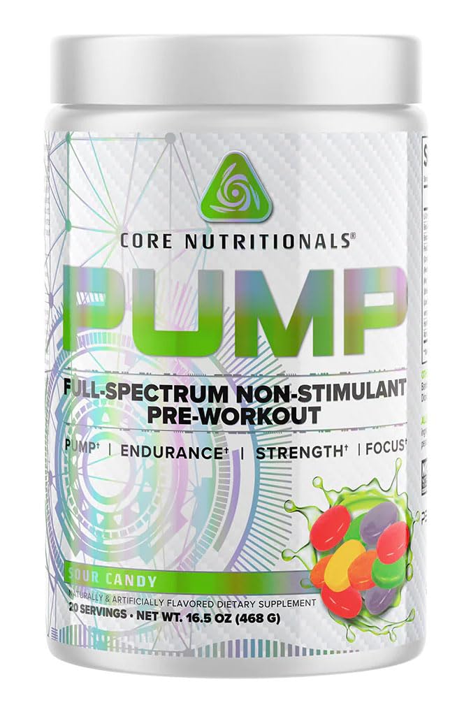 Pompa Nutrizione Nutritiva Nutritiva Nutritiva a spettro completo Pre-allenamento, con N03T Nitrato, Peak02, Alpha GPC, per Pompa Massima, Forza e Prestazioni 20 Serve (Sour Candy)
