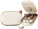 MURRI&MURRDI Small Pill Cutter, Pill Splitter Pill Cutter for Small o Large Pills, Portable Medicine Cutter for Pocket Purse Pill Holder Cutter for Vitamins, Tablets, Medicines (A Caramel)