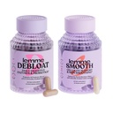 Lemme Debloat e Smooth Bundle - Prebiotici, Probiotici & Digestive Enzyme Capsule per Bloating & Gas Relief, Ridurre Cellulite, Plump Skin, Cellulite Smooth