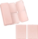 FYY Daily Pill Organizer, 2 Pcs 7 scomparti Portable Pill Case Travel Pill Pill Organizer,[Folding Design] Pill Box per Purse Pocket per tenere Vitamine,Cod Liver Oil,Supplements e Medication-Pink