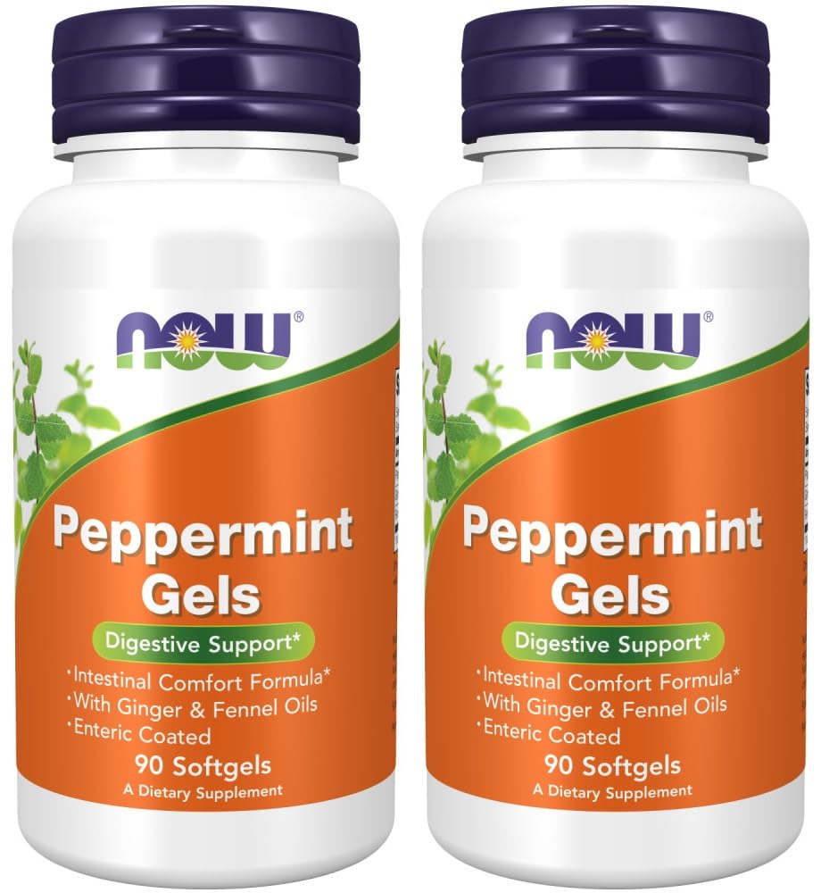 Ora Foods Peppermint Gel con Ginger & Fennel Oils, 90 Softgels (Pack of 2)