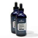 Superior Colloidal Silver, Waiora, Liquid Mineral Supplement, 40 PPM, per il supporto immunitario, Bottiglia di vetro blu con Dropper (2 bott/44 serv.)