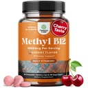 Vitamina B12 1000 mcg - Vitamina vegana Methylated B12 per il supporto del cervello Energia naturale - Cura dell'occhio di Bone Salute e Boost del mood con la pelle dei capelli e le vitamine Halal